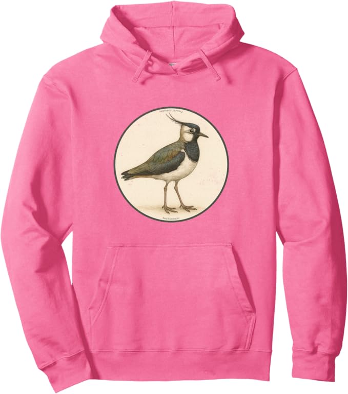 Retro Northern Lapwing Hoodie – Vintage Bird Design Sweatshirt