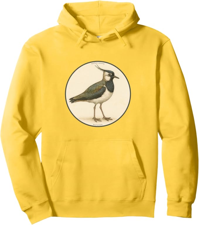 Retro Northern Lapwing Hoodie – Vintage Bird Design Sweatshirt