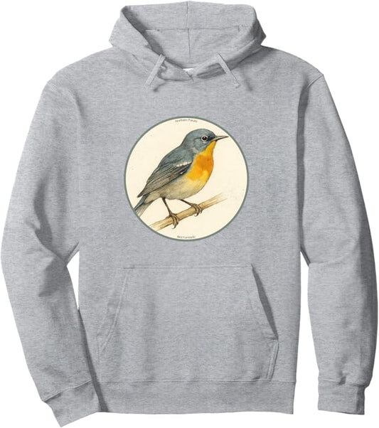 Retro Northern Parula Hoodie – Vintage Bird Design Sweatshirt