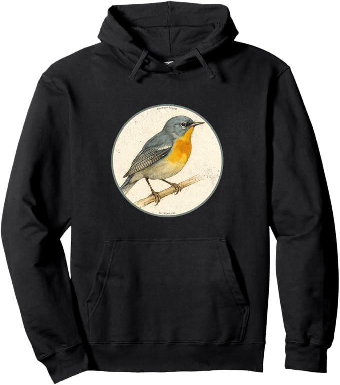 Retro Northern Parula Hoodie – Vintage Bird Design Sweatshirt