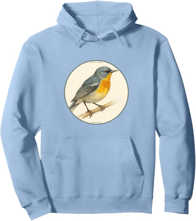 Retro Northern Parula Hoodie – Vintage Bird Design Sweatshirt
