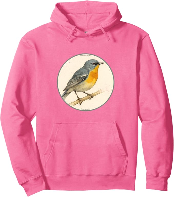 Retro Northern Parula Hoodie – Vintage Bird Design Sweatshirt
