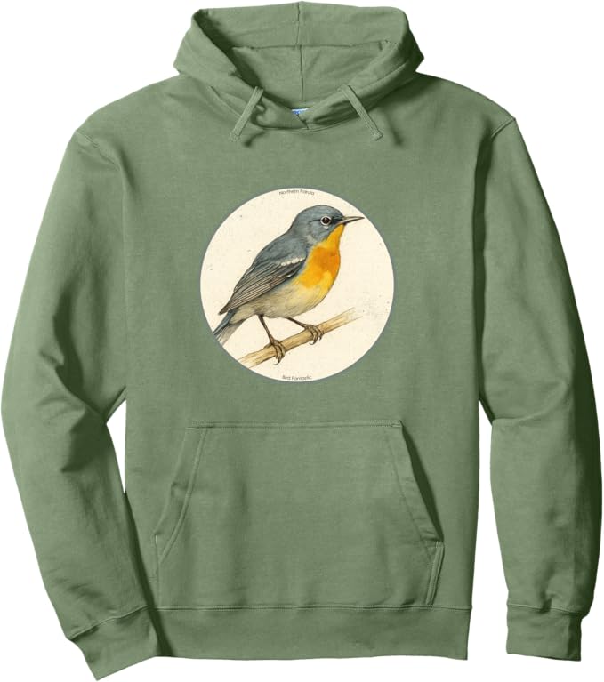 Retro Northern Parula Hoodie – Vintage Bird Design Sweatshirt