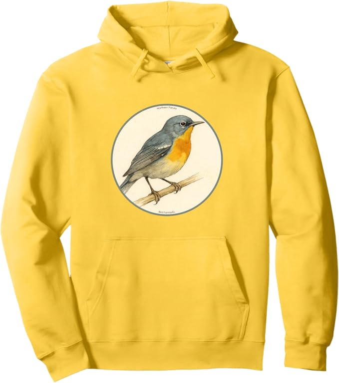 Retro Northern Parula Hoodie – Vintage Bird Design Sweatshirt
