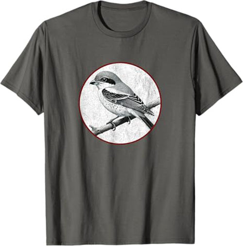 Northern Shrike T-Shirt Retro Design by Bird.fan