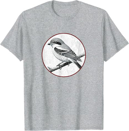 Northern Shrike T-Shirt Retro Design by Bird.fan