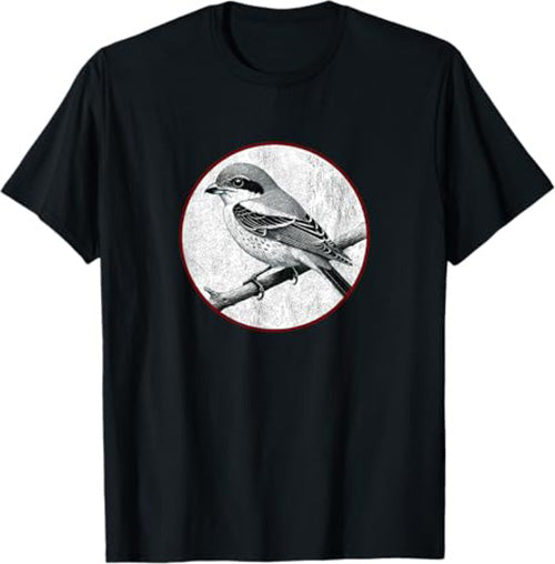 Northern Shrike T-Shirt Retro Design by Bird.fan