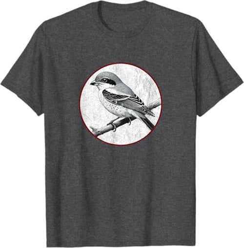 Northern Shrike T-Shirt Retro Design by Bird.fan