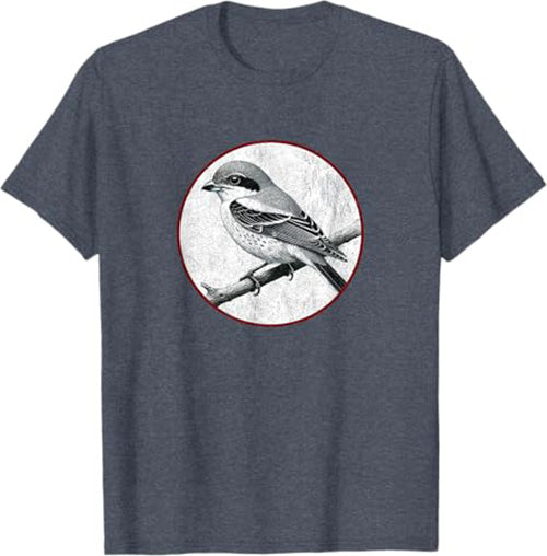 Northern Shrike T-Shirt Retro Design by Bird.fan