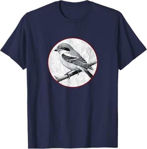 Northern Shrike T-Shirt Retro Design by Bird.fan