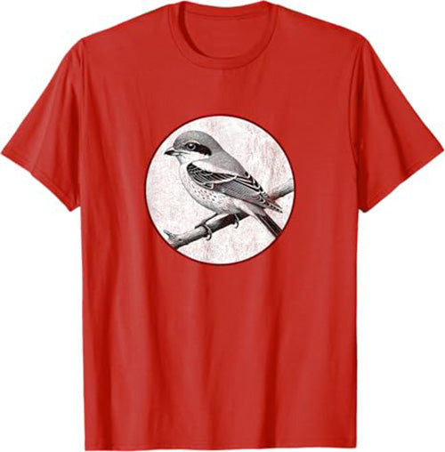 Northern Shrike T-Shirt Retro Design by Bird.fan