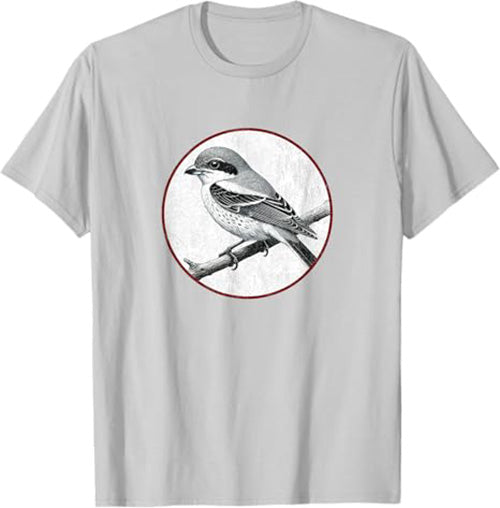 Northern Shrike T-Shirt Retro Design by Bird.fan