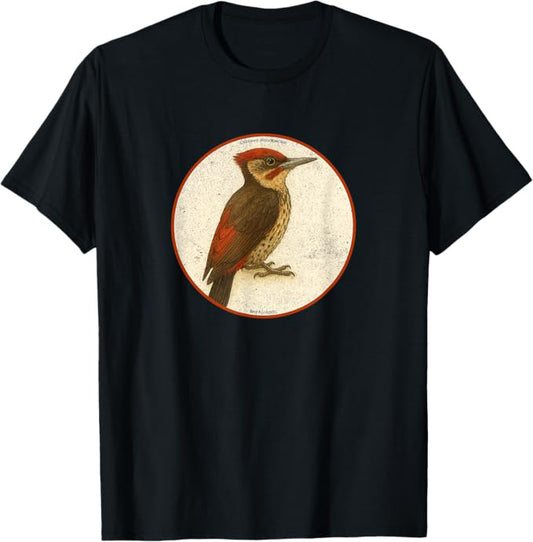 Okinawa Woodpecker T-Shirt Retro Design by Bird Fan | Birding Graphic Tee