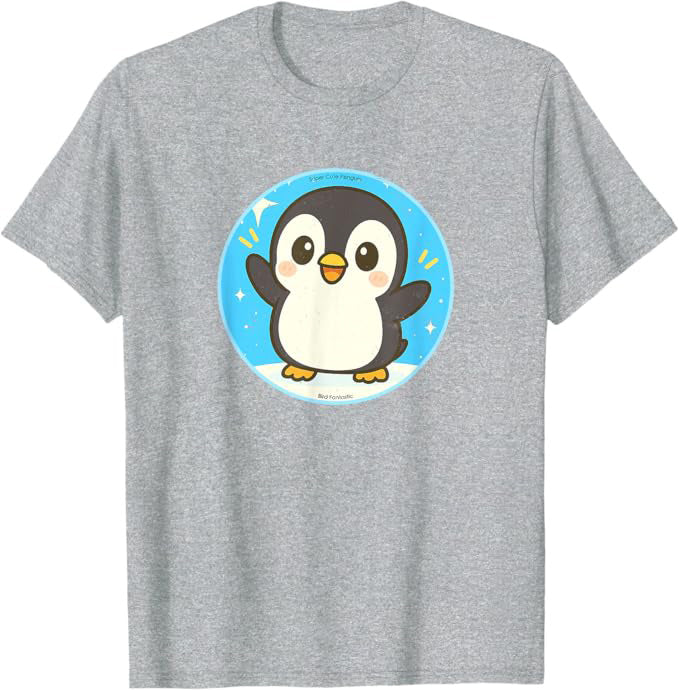 Super Cute Penguin Anime Bird Design by Bird.fan | Birding Graphic Tee