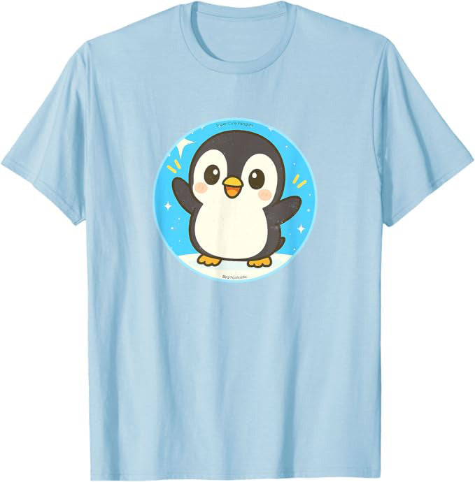 Super Cute Penguin Anime Bird Design by Bird.fan | Birding Graphic Tee