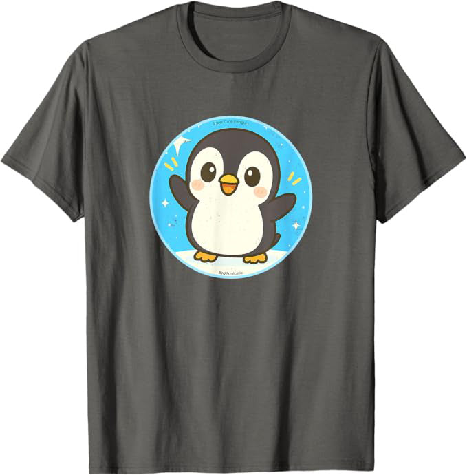 Super Cute Penguin Anime Bird Design by Bird.fan | Birding Graphic Tee