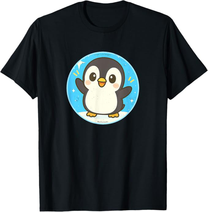 Super Cute Penguin Anime Bird Design by Bird.fan | Birding Graphic Tee