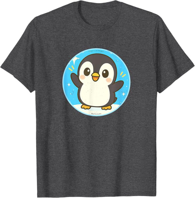 Super Cute Penguin Anime Bird Design by Bird.fan | Birding Graphic Tee