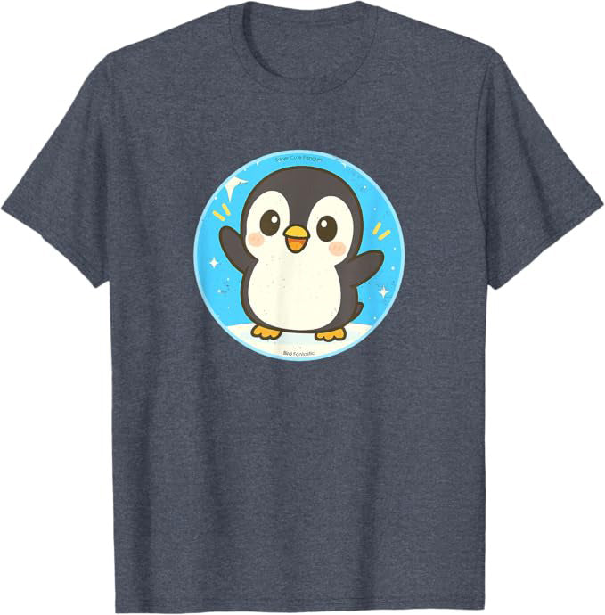 Super Cute Penguin Anime Bird Design by Bird.fan | Birding Graphic Tee