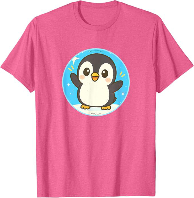 Super Cute Penguin Anime Bird Design by Bird.fan | Birding Graphic Tee
