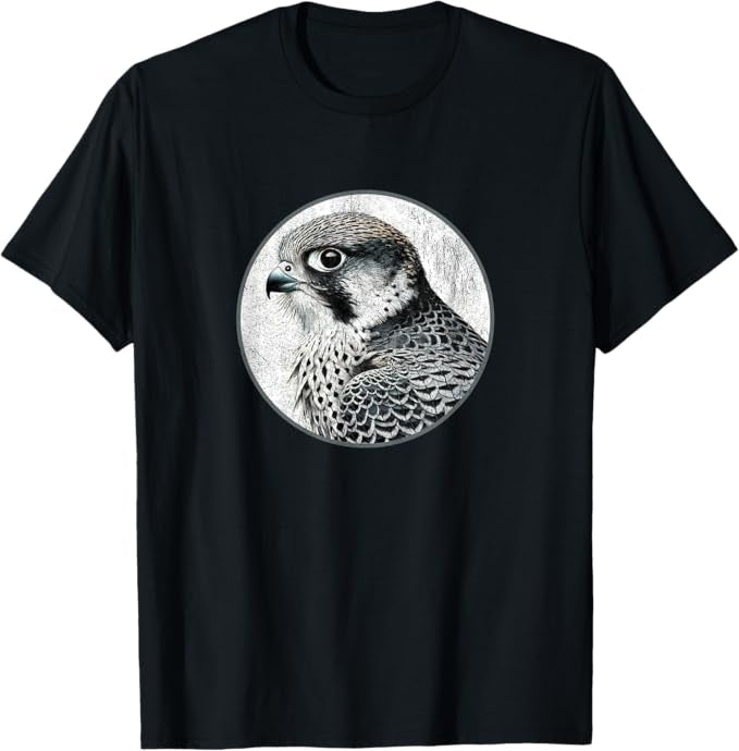 Retro Peregrine Falcon Design T-Shirt Design 10 Colors by Bird Fantastic | Birding Graphic Tee