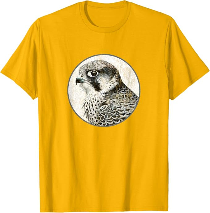 Retro Peregrine Falcon Design T-Shirt Design 10 Colors by Bird Fantastic | Birding Graphic Tee