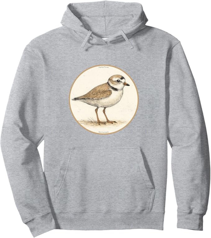 Retro Piping Plover Hoodie – Vintage Bird Design Sweatshirt