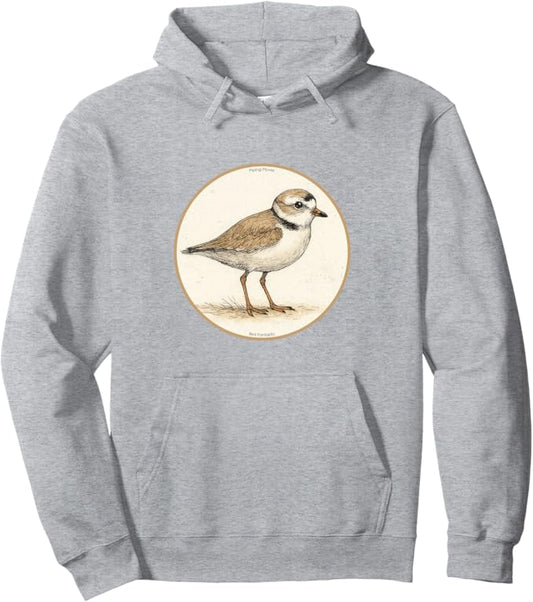 Retro Piping Plover Hoodie – Vintage Bird Design Sweatshirt