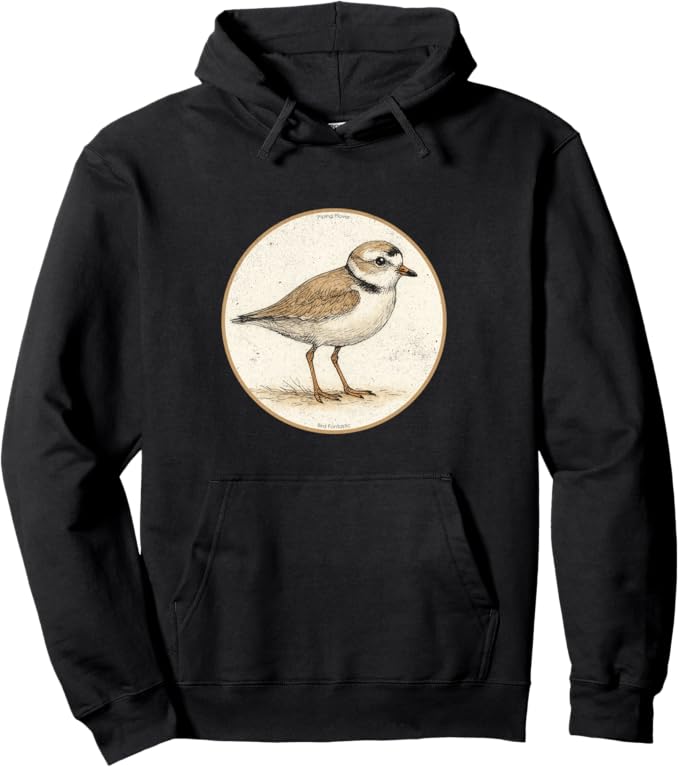 Retro Piping Plover Hoodie – Vintage Bird Design Sweatshirt