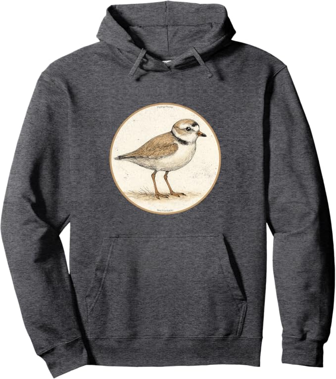Retro Piping Plover Hoodie – Vintage Bird Design Sweatshirt
