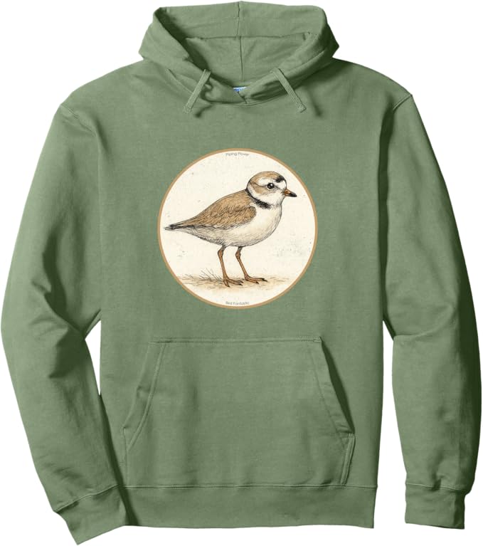 Retro Piping Plover Hoodie – Vintage Bird Design Sweatshirt