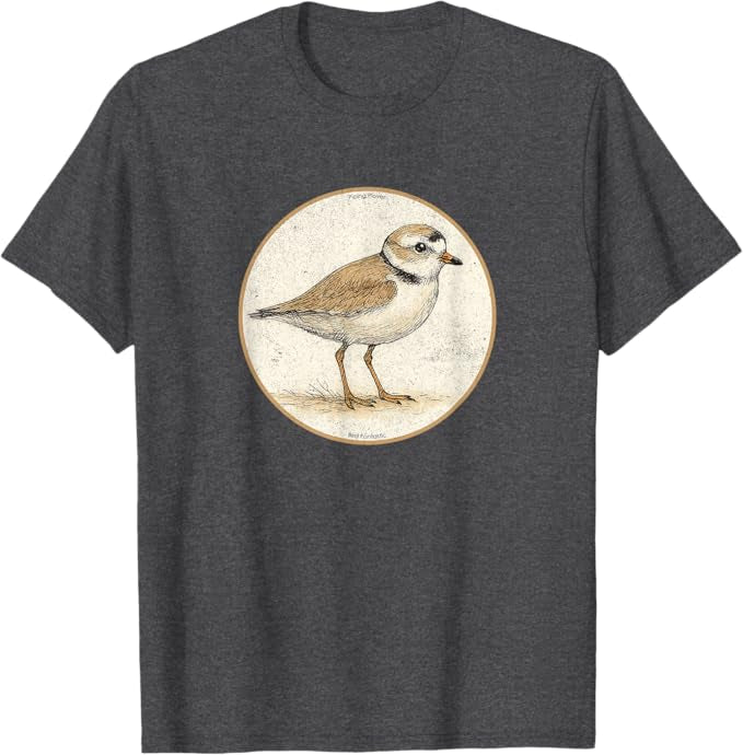 Piping Plover T-Shirt Retro Design by Bird.fan | Men's Birding Graphic Tee