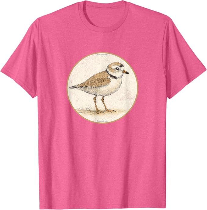 Piping Plover T-Shirt Retro Design by Bird.fan | Men's Birding Graphic Tee