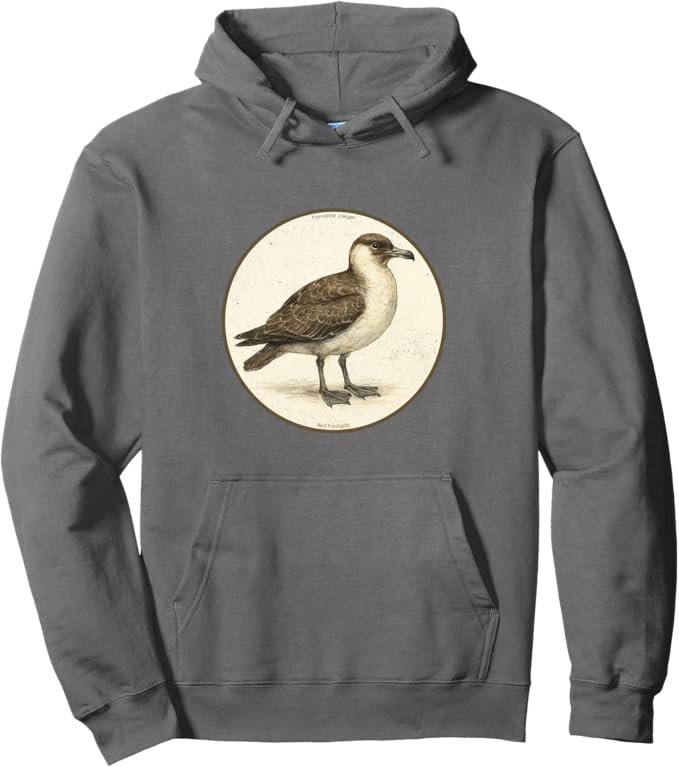 Retro Pomarine Jaeger Hoodie – Vintage Bird Design Sweatshirt