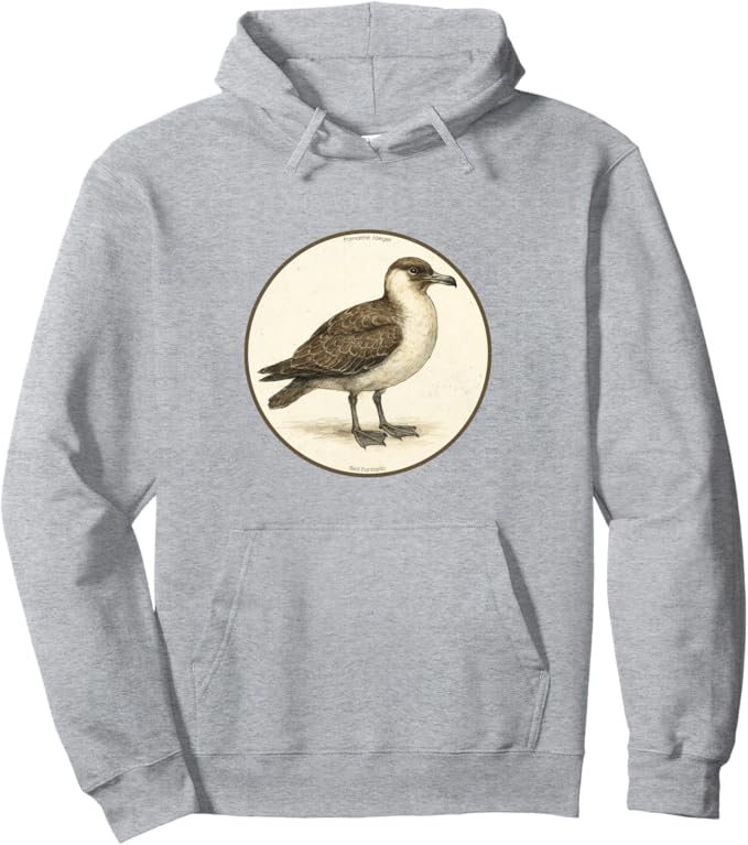Retro Pomarine Jaeger Hoodie – Vintage Bird Design Sweatshirt