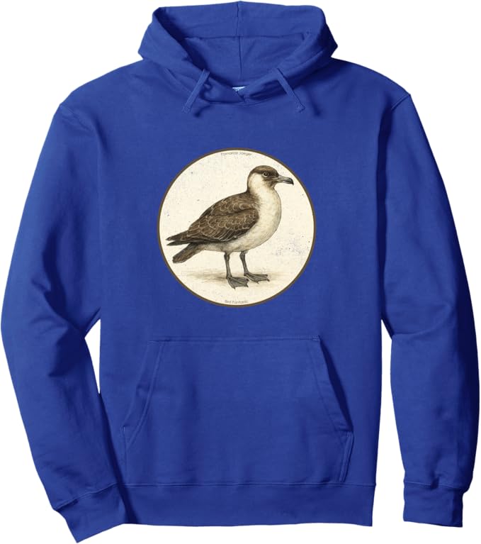 Retro Pomarine Jaeger Hoodie – Vintage Bird Design Sweatshirt
