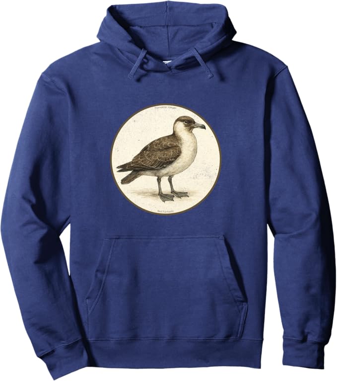 Retro Pomarine Jaeger Hoodie – Vintage Bird Design Sweatshirt