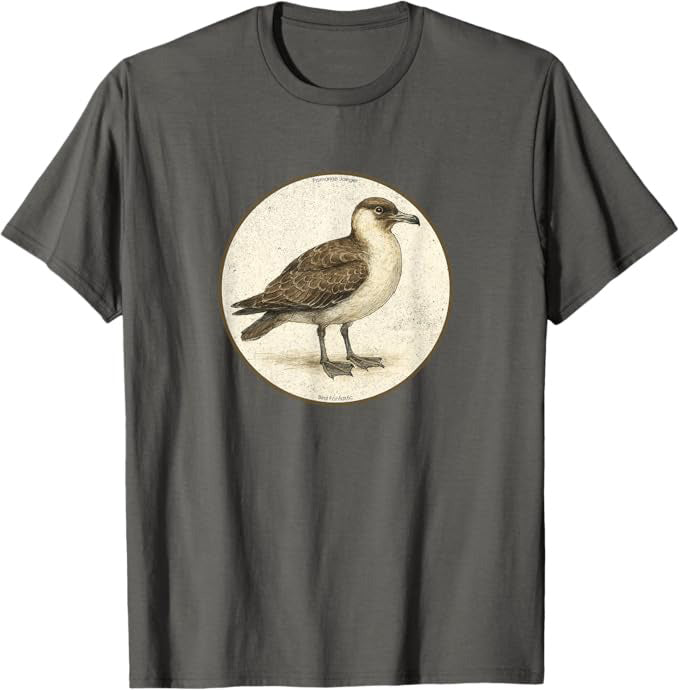 Pomarine Jaeger T-Shirt Retro Design by Bird Fan | Birding Graphic Tee