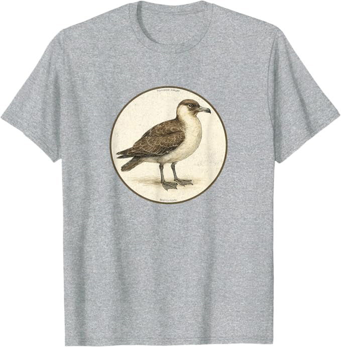 Pomarine Jaeger T-Shirt Retro Design by Bird Fan | Birding Graphic Tee
