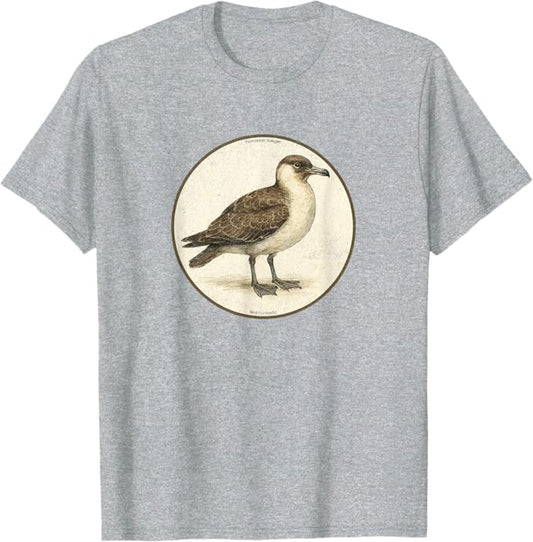 Pomarine Jaeger T-Shirt Retro Design by Bird Fan | Birding Graphic Tee