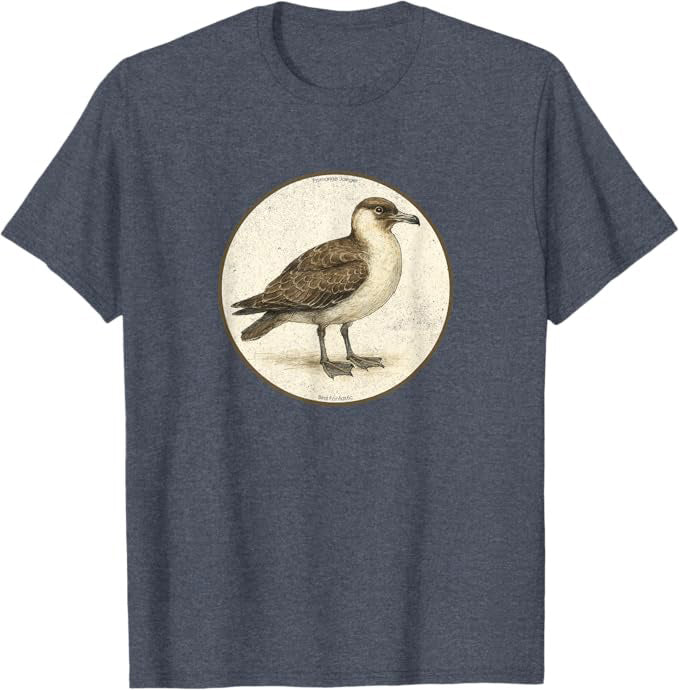 Pomarine Jaeger T-Shirt Retro Design by Bird Fan | Birding Graphic Tee