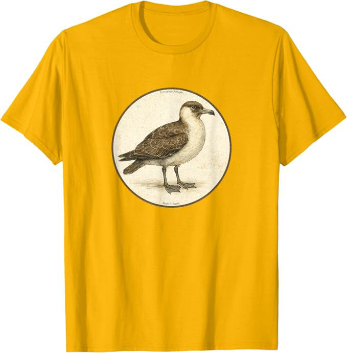 Pomarine Jaeger T-Shirt Retro Design by Bird Fan | Birding Graphic Tee