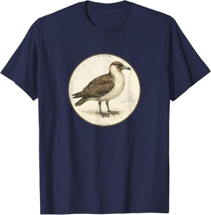 Pomarine Jaeger T-Shirt Retro Design by Bird Fan | Birding Graphic Tee