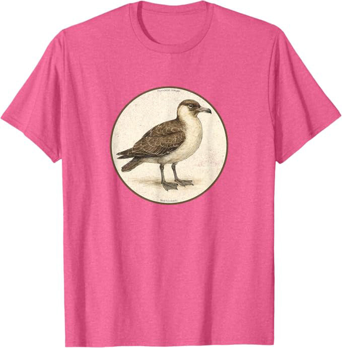 Pomarine Jaeger T-Shirt Retro Design by Bird Fan | Birding Graphic Tee