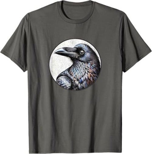 Raven T-Shirt Retro Design by Bird.fan