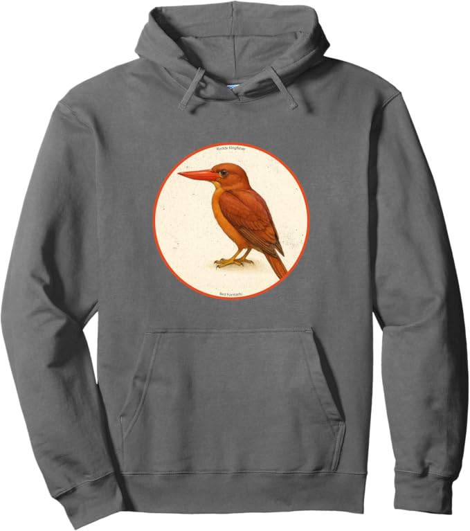Retro Ruddy Kingfisher Hoodie – Vintage Bird Design Sweatshirt