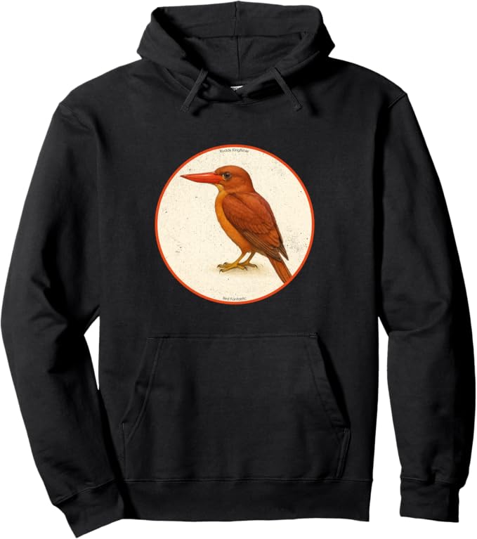 Retro Ruddy Kingfisher Hoodie – Vintage Bird Design Sweatshirt