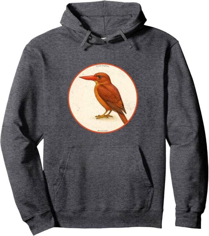 Retro Ruddy Kingfisher Hoodie – Vintage Bird Design Sweatshirt
