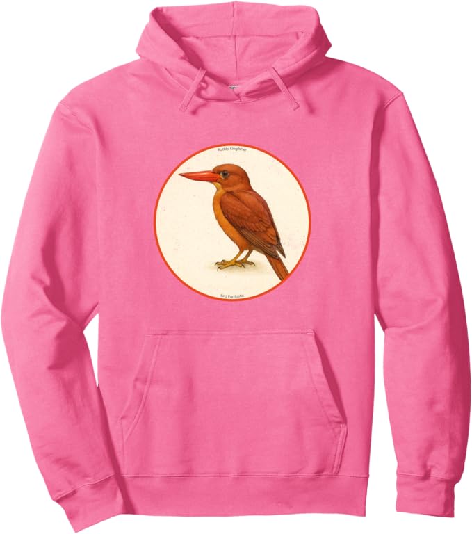 Retro Ruddy Kingfisher Hoodie – Vintage Bird Design Sweatshirt
