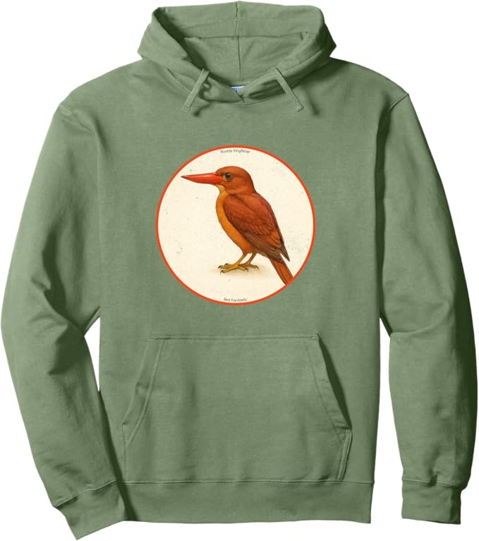 Retro Ruddy Kingfisher Hoodie – Vintage Bird Design Sweatshirt